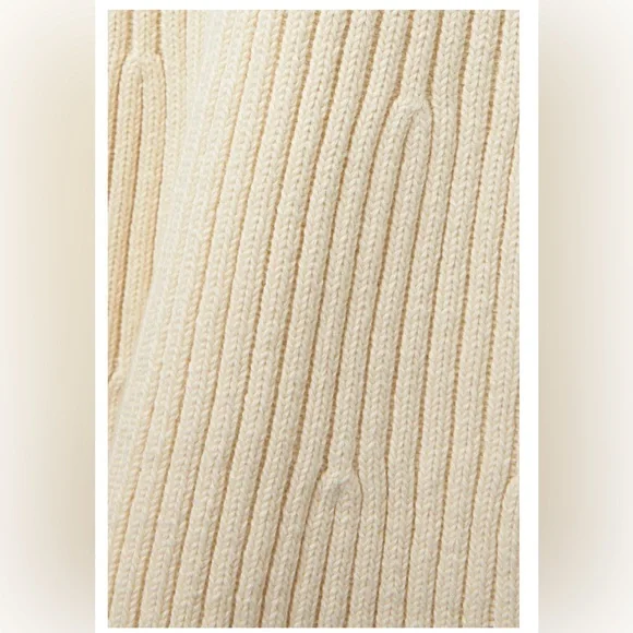 Mara Hoffman Samira Sweater Dress Sz Large Ivory Organic Cotton Stretch Rib Knit - Picture 5 of 11